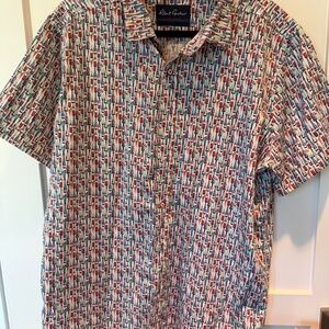 Robert Graham Short Sleeve Button Down Size XL